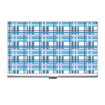 Blue plaid pattern Business Card Holders