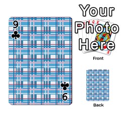Blue plaid pattern Playing Cards 54 Designs  from ZippyPress Front - Club9