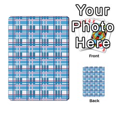 Blue plaid pattern Playing Cards 54 Designs  from ZippyPress Back