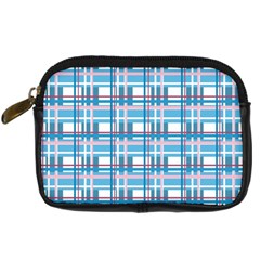Blue plaid pattern Digital Camera Cases from ZippyPress Front