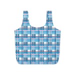 Blue plaid pattern Full Print Recycle Bags (S) 