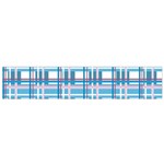 Blue plaid pattern Flano Scarf (Small)