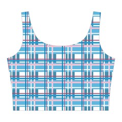 Blue plaid pattern Midi Sleeveless Dress from ZippyPress Top Back