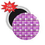 Purple plaid pattern 2.25  Magnets (100 pack) 