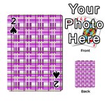 Purple plaid pattern Playing Cards 54 Designs 