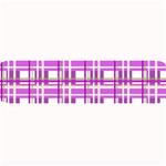 Purple plaid pattern Large Bar Mats