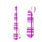 Purple plaid pattern Neckties (One Side) 