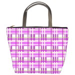 Purple plaid pattern Bucket Bags