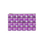 Purple plaid pattern Cosmetic Bag (Small) 