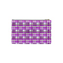 Purple plaid pattern Cosmetic Bag (Small)  from ZippyPress Back