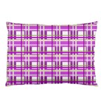 Purple plaid pattern Pillow Case (Two Sides)