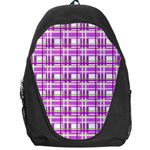 Purple plaid pattern Backpack Bag
