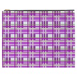Purple plaid pattern Cosmetic Bag (XXXL) 