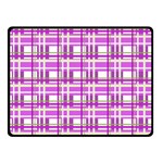 Purple plaid pattern Double Sided Fleece Blanket (Small) 