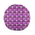 Purple plaid pattern Standard 15  Premium Flano Round Cushions