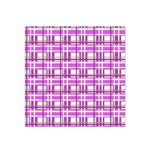 Purple plaid pattern Satin Bandana Scarf