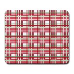 Red plaid pattern Large Mousepads