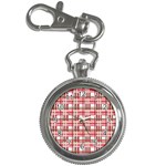 Red plaid pattern Key Chain Watches