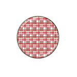 Red plaid pattern Hat Clip Ball Marker