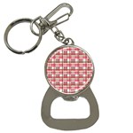 Red plaid pattern Button Necklaces