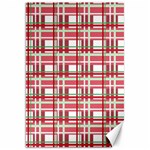Red plaid pattern Canvas 20  x 30  
