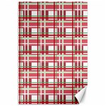 Red plaid pattern Canvas 24  x 36 