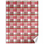 Red plaid pattern Canvas 36  x 48  