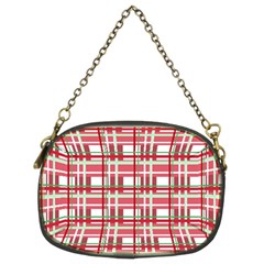 Red plaid pattern Chain Purses (Two Sides)  from ZippyPress Back