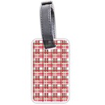 Red plaid pattern Luggage Tags (Two Sides)