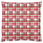 Red plaid pattern Large Cushion Case (One Side)