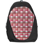 Red plaid pattern Backpack Bag