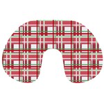 Red plaid pattern Travel Neck Pillows
