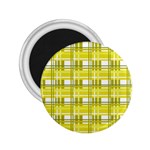 Yellow plaid pattern 2.25  Magnets