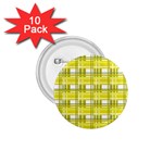 Yellow plaid pattern 1.75  Buttons (10 pack)