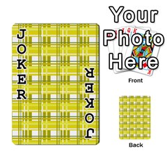 Yellow plaid pattern Playing Cards 54 Designs  from ZippyPress Front - Joker1