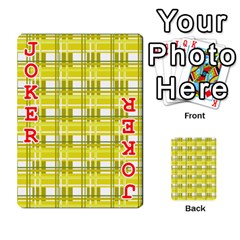 Yellow plaid pattern Playing Cards 54 Designs  from ZippyPress Front - Joker2