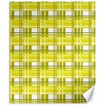 Yellow plaid pattern Canvas 8  x 10 