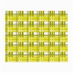 Yellow plaid pattern Small Glasses Cloth (2-Side)
