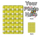 Yellow plaid pattern Multi-purpose Cards (Rectangle) 
