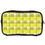 Yellow plaid pattern Toiletries Bags 2-Side