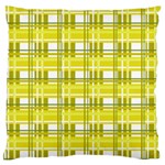 Yellow plaid pattern Large Cushion Case (Two Sides)