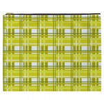 Yellow plaid pattern Cosmetic Bag (XXXL) 