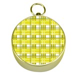 Yellow plaid pattern Gold Compasses