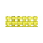 Yellow plaid pattern Satin Scarf (Oblong)