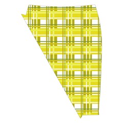 Yellow plaid pattern Midi Wrap Pencil Skirt from ZippyPress Front Left