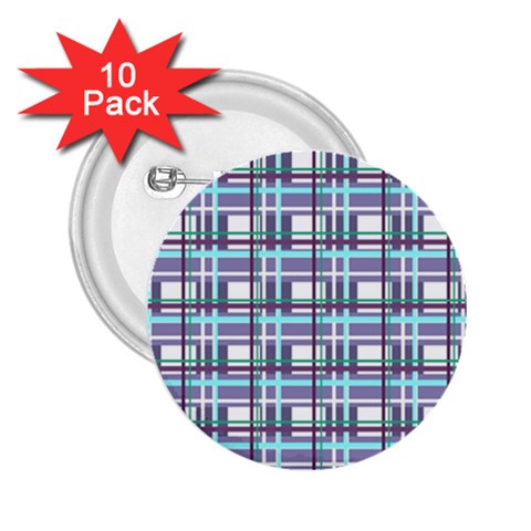 Decorative plaid pattern 2.25  Buttons (10 pack)  from ZippyPress Front