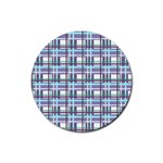 Decorative plaid pattern Rubber Round Coaster (4 pack) 