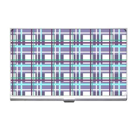 Decorative plaid pattern Business Card Holders from ZippyPress Front