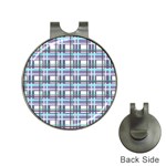 Decorative plaid pattern Hat Clips with Golf Markers