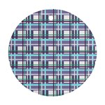 Decorative plaid pattern Round Ornament (Two Sides) 